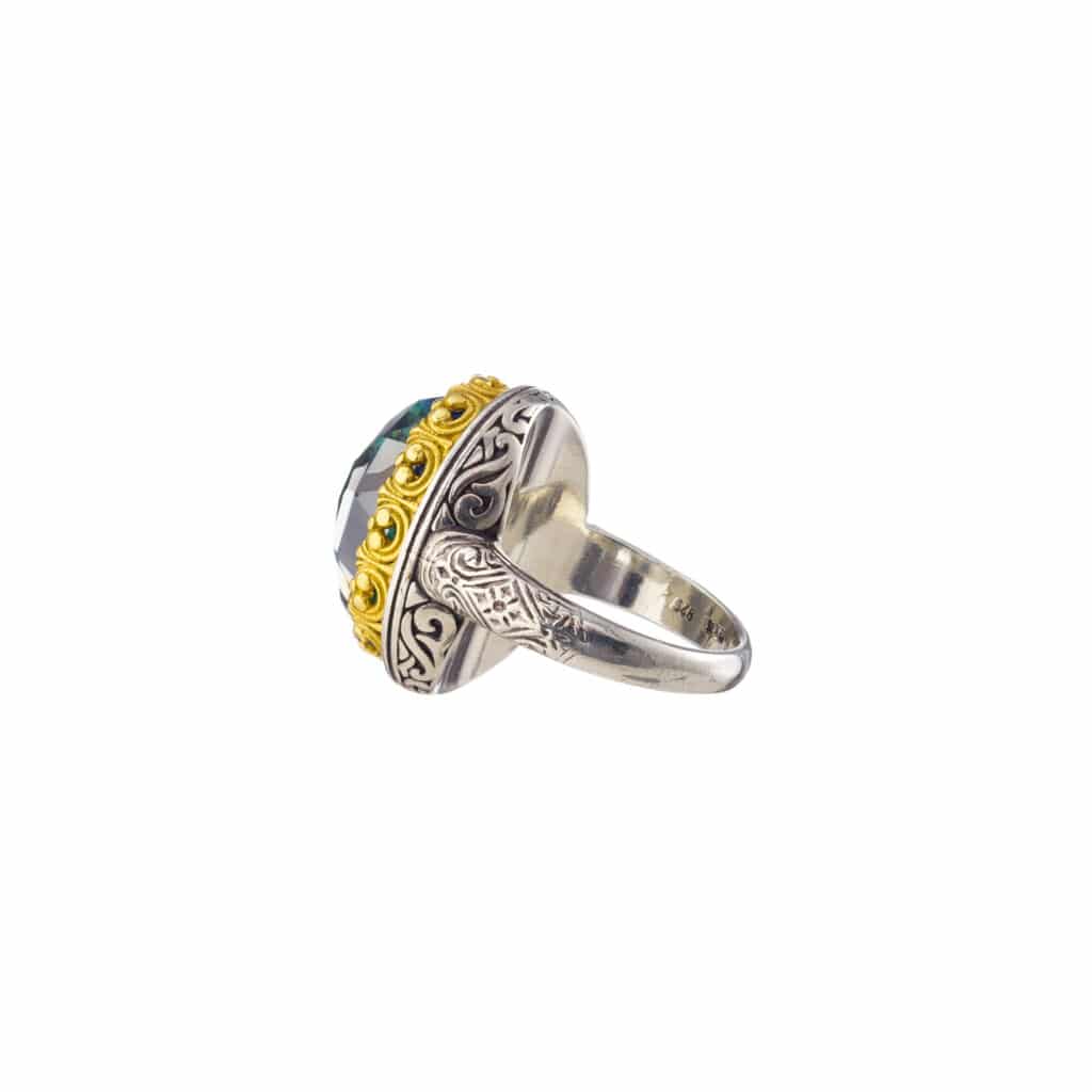 Iris ring in Sterling Silver with Gold Plated Parts - Image 9