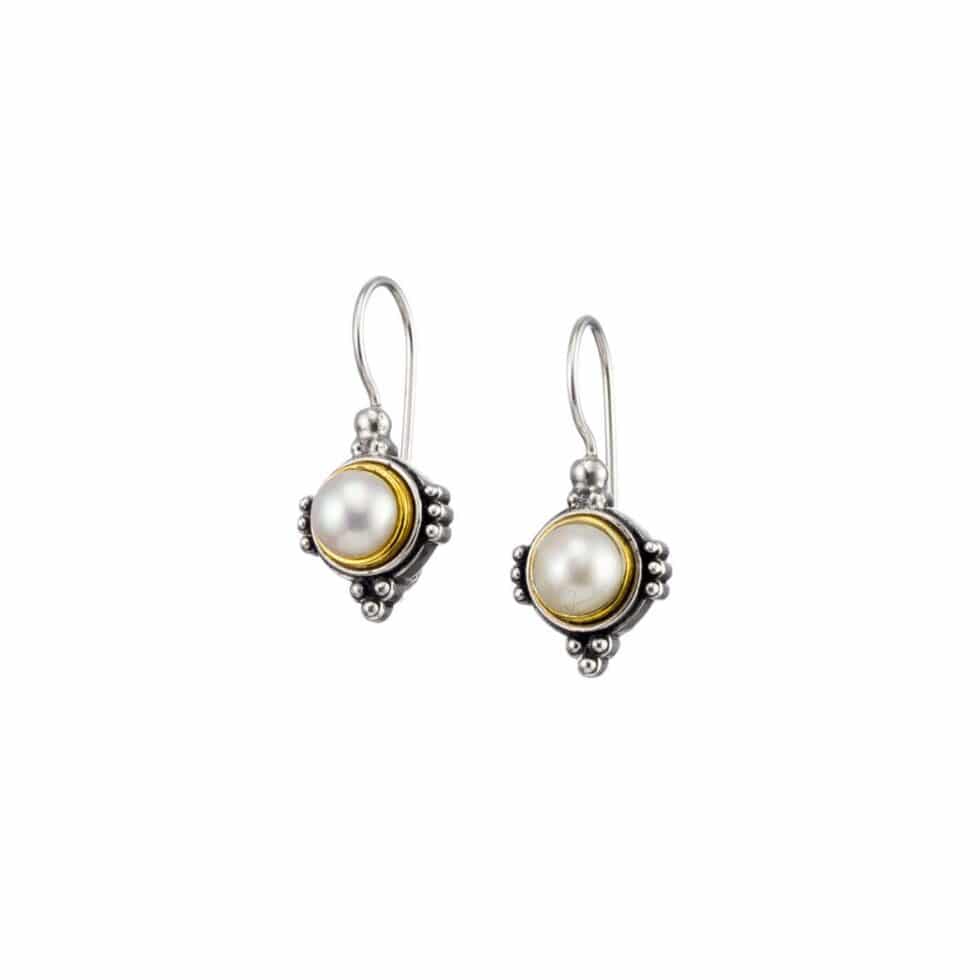 Semeli Earrings in Sterling Silver with Gold plated parts