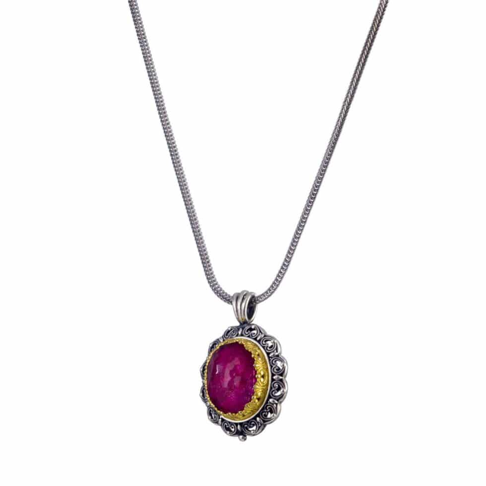 Penelope Pendant is Sterling Silver with Gold plated parts