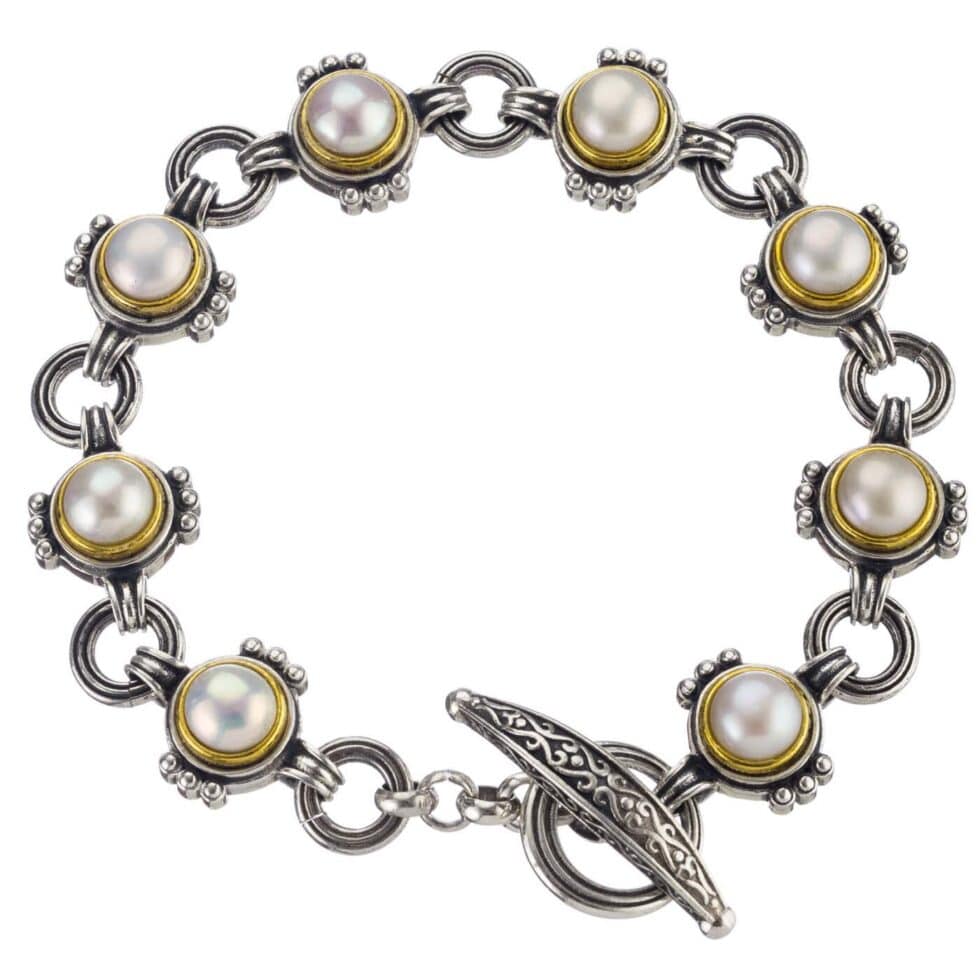 Semeli bracelet in Sterling Silver with Gold Plated parts