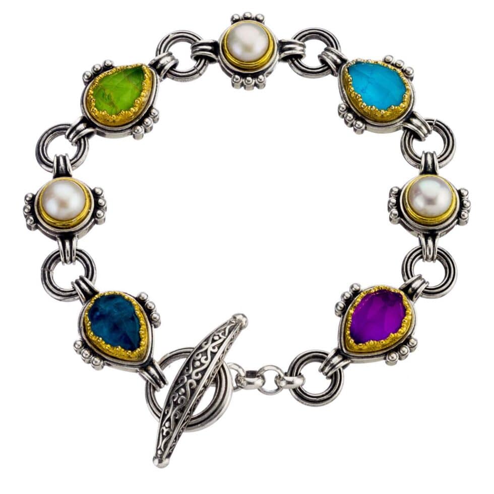 Semeli bracelet in Sterling Silver with Gold Plated parts
