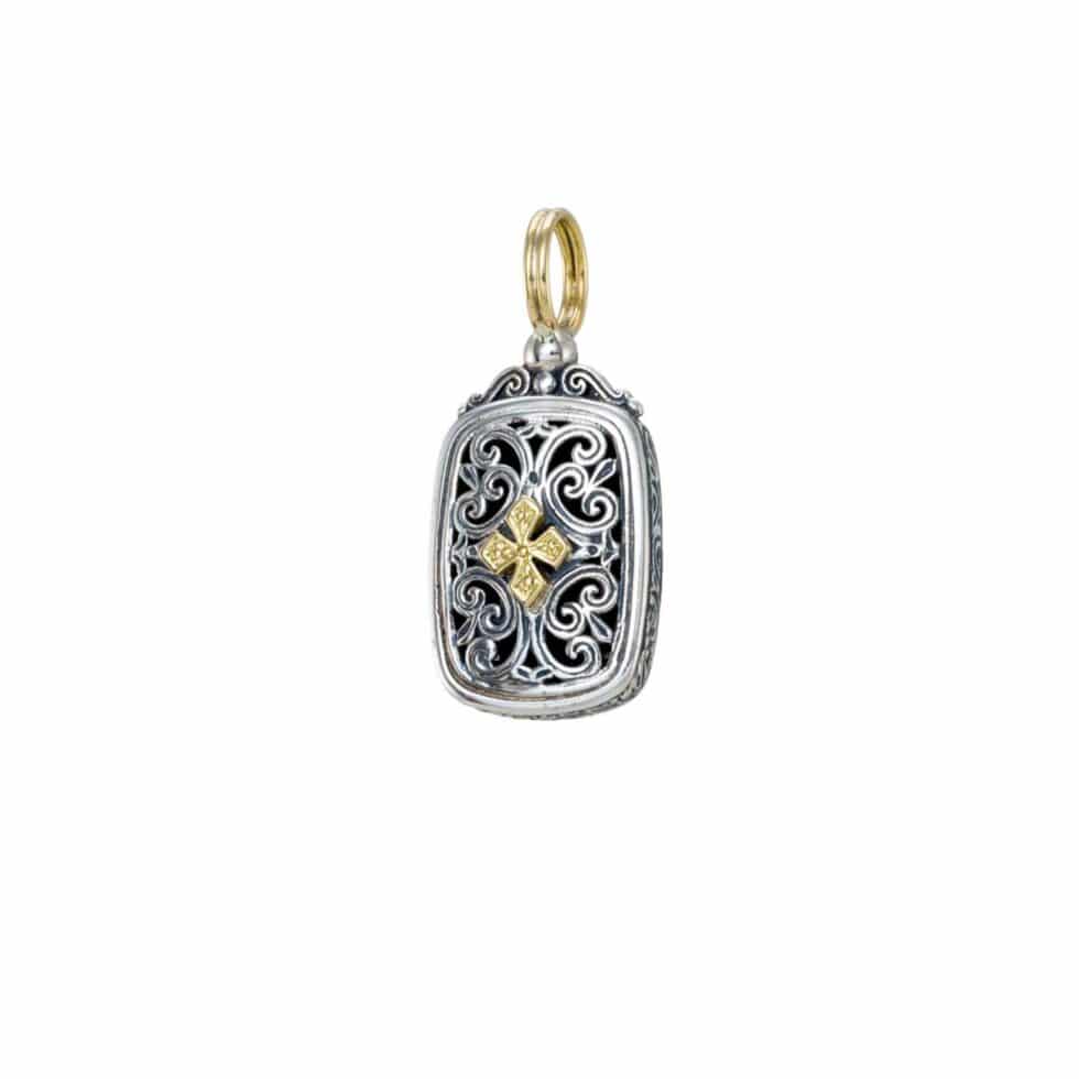 Mediterranean pendant in 18K Gold and Sterling silver