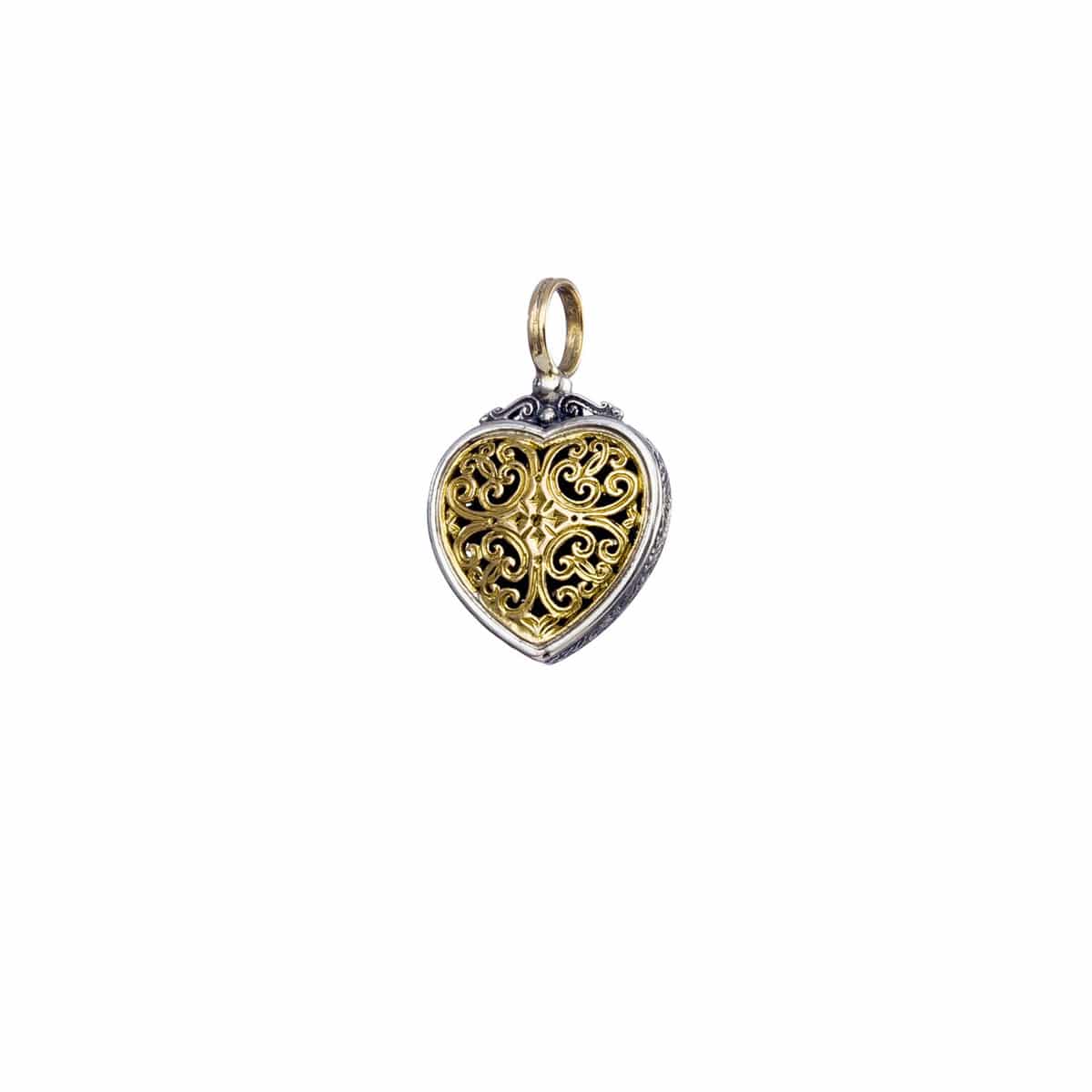 Mediterranean heart pendant in 18K Gold & Sterling silver - Gerochristo ...