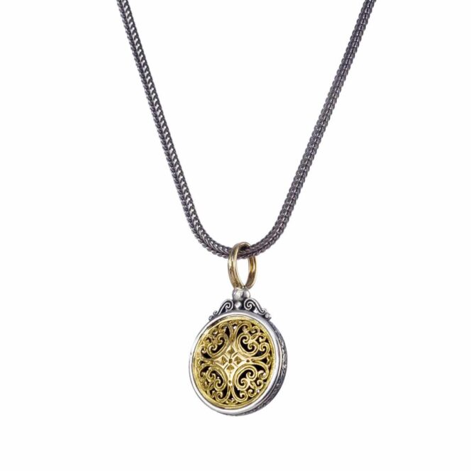 Mediterranean pendant in 18K Gold & Sterling silver - Gerochristo Jewelry