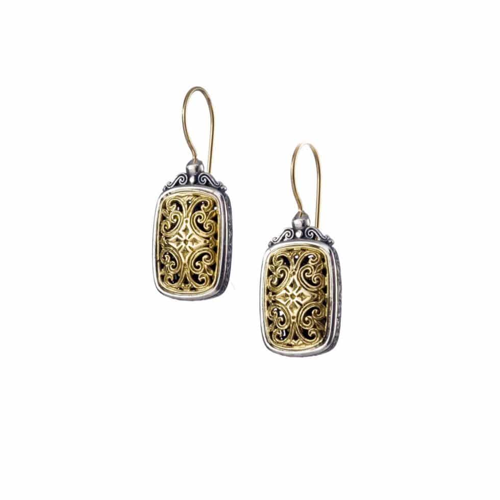 Mediterranean earrings in 18K Gold and Sterling Silver