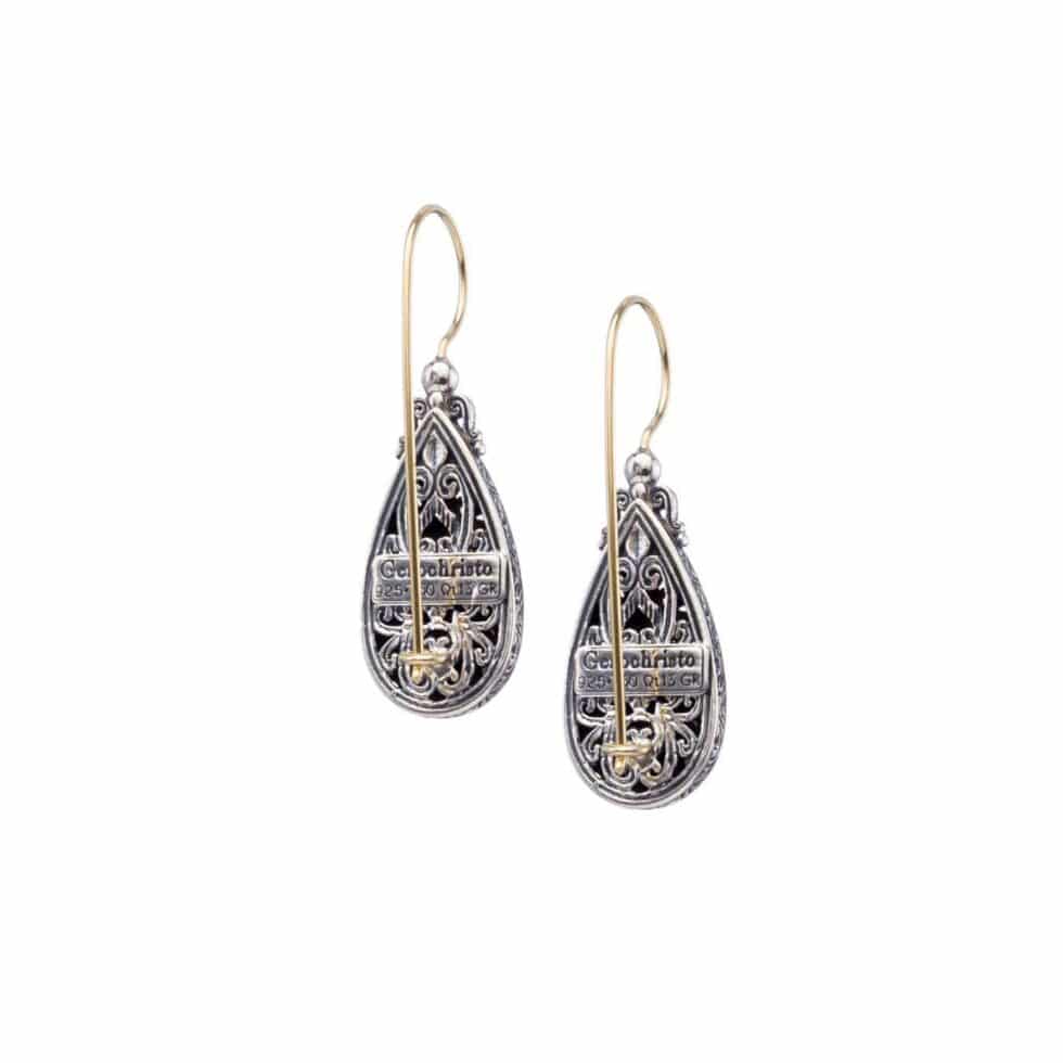 Mediterranean drop earrings in 18K Gold and Sterling Silver