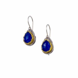 Iris Earrings in Sterling Silver with Gold Plated Parts - Image 3