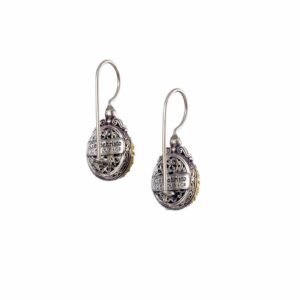 Iris Earrings in Sterling Silver with Gold Plated Parts - Image 3