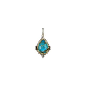 Semeli Drop Pendant in Sterling silver with Gold plated parts - Image 4