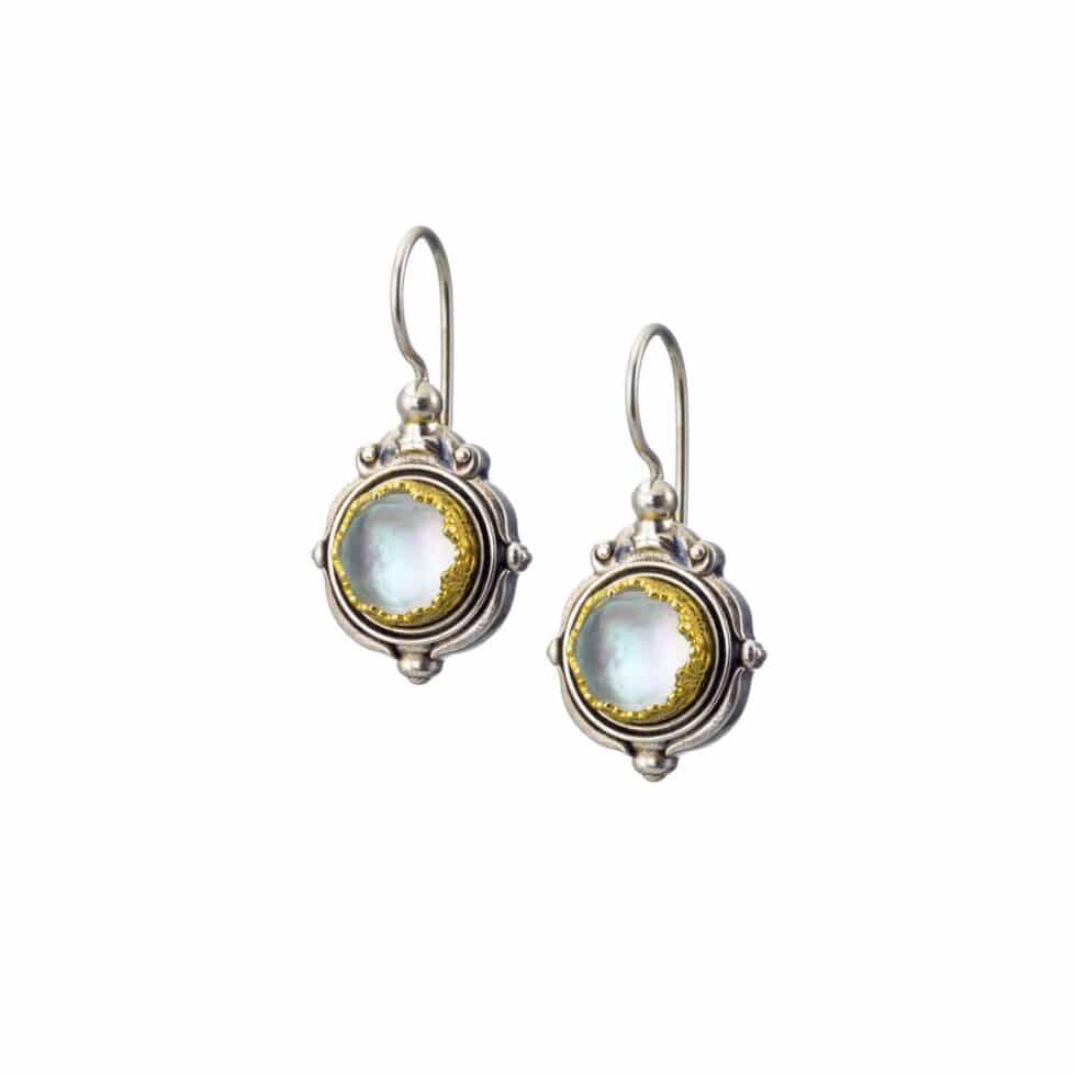 Semeli earrings in sterling silver with Gold plated parts