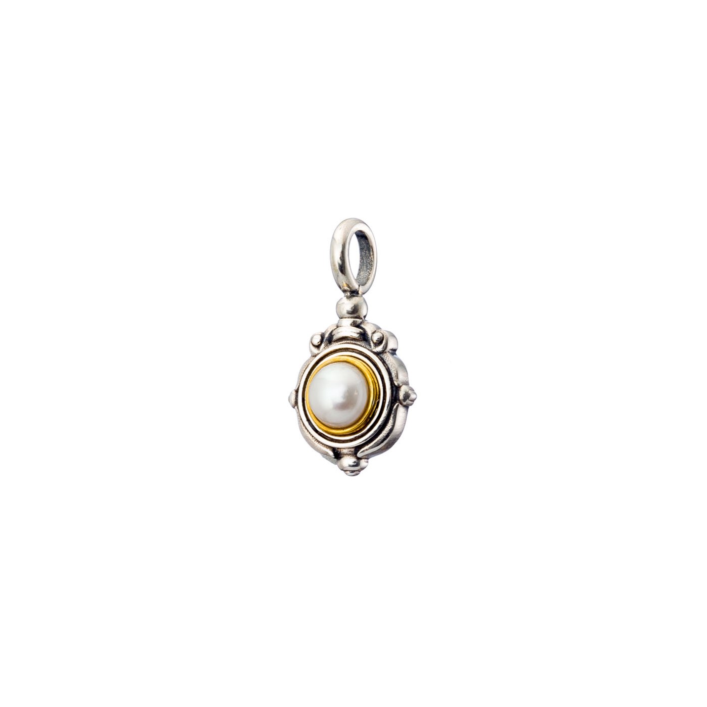 Semeli pendant in Sterling Silver with Gold Plated Parts