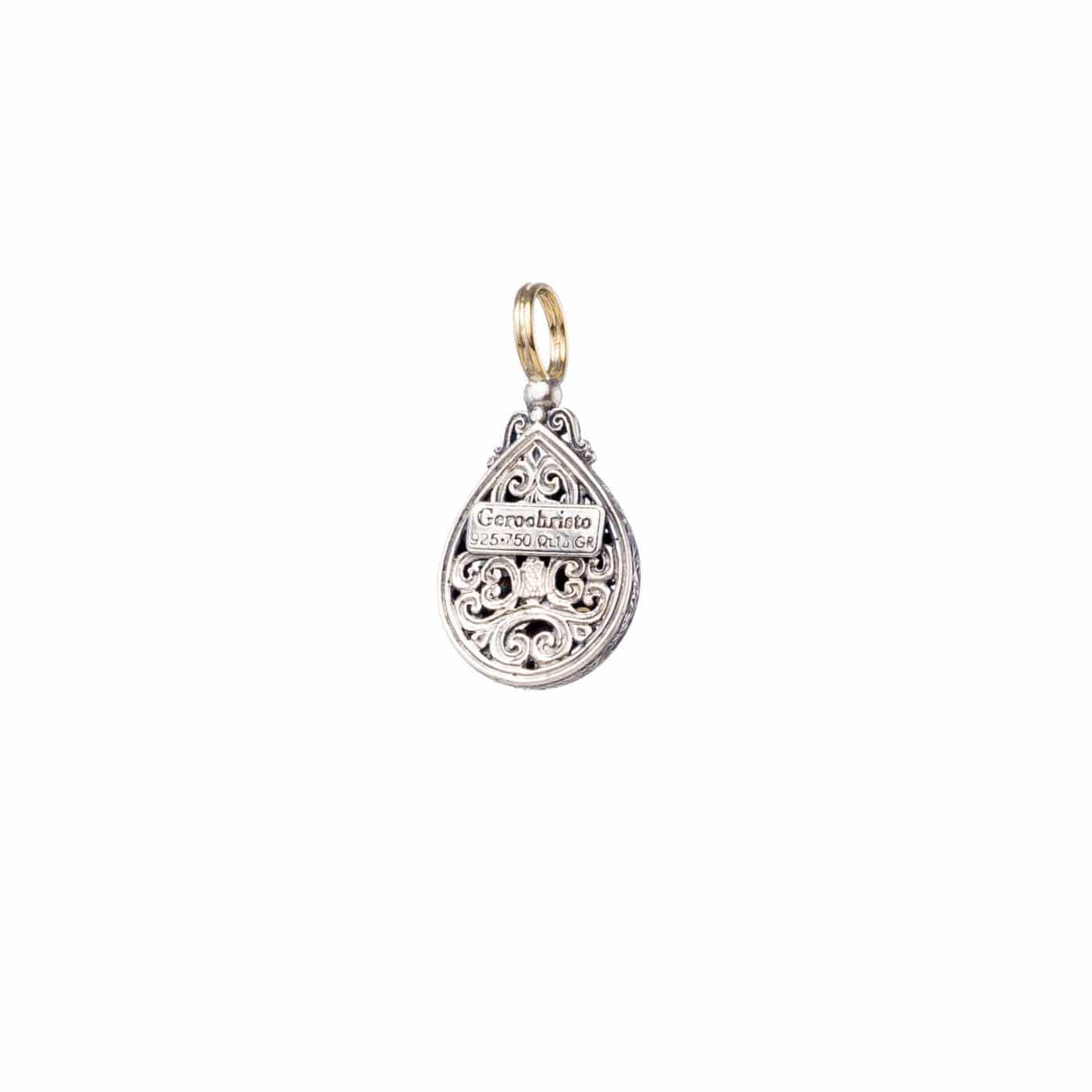 Mediterranean pendant in 18K Gold & Sterling silver - Gerochristo Jewelry
