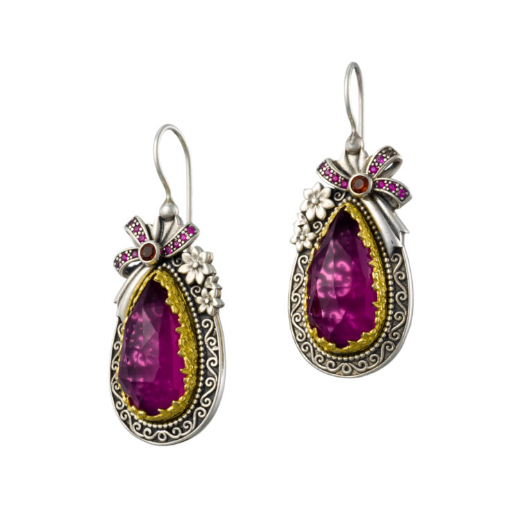 Dione earrings in sterling silver with Gold plated parts - Image 2