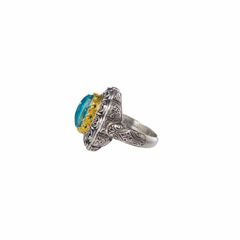 Penelope Ring in Sterling Silver with Gold plated parts