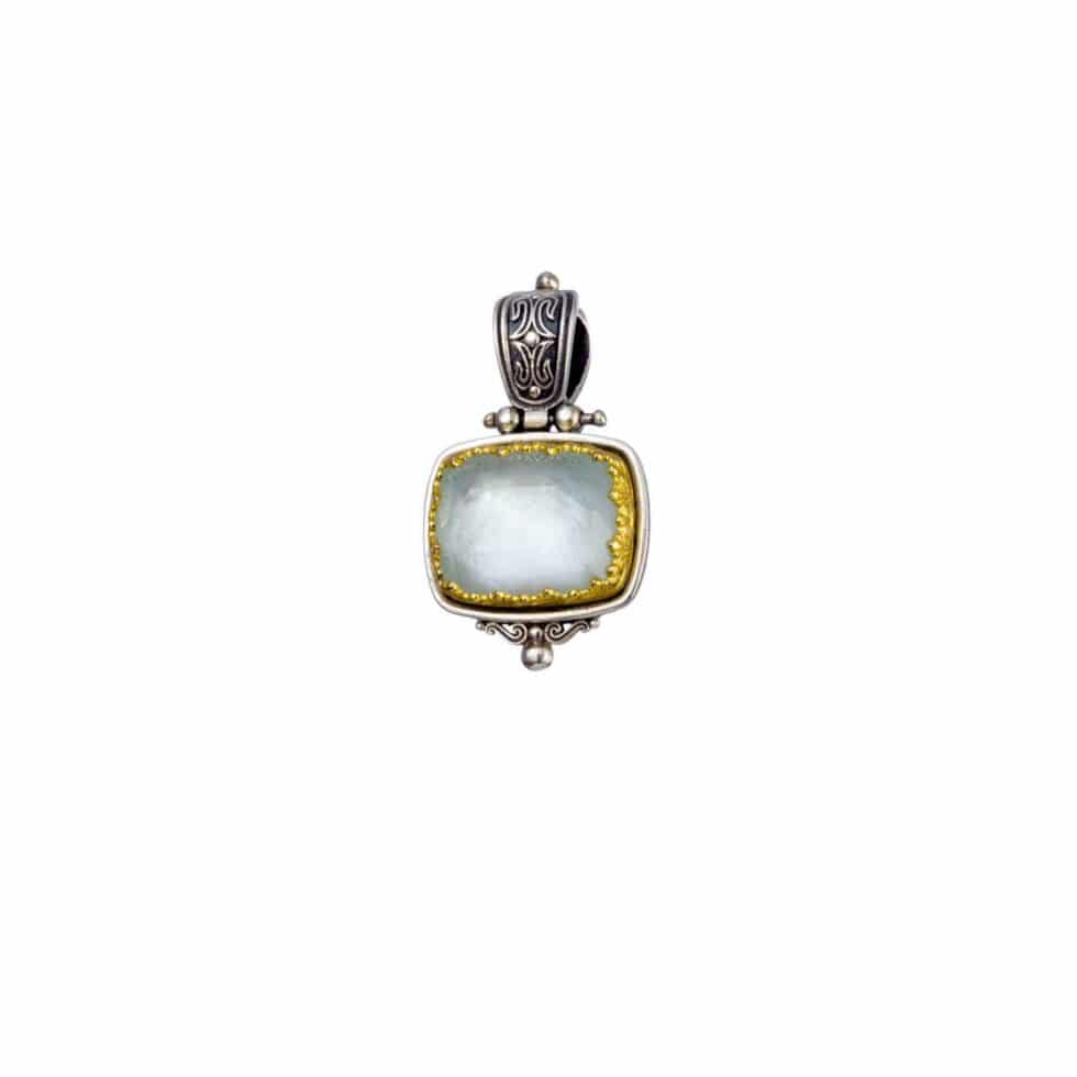 Iris Pendant in Sterling Silver with Gold Plated Parts