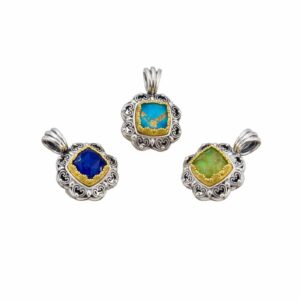 Penelope Pendant is Sterling Silver with Gold plated parts