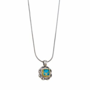 Penelope Pendant is Sterling Silver with Gold plated parts - Image 3