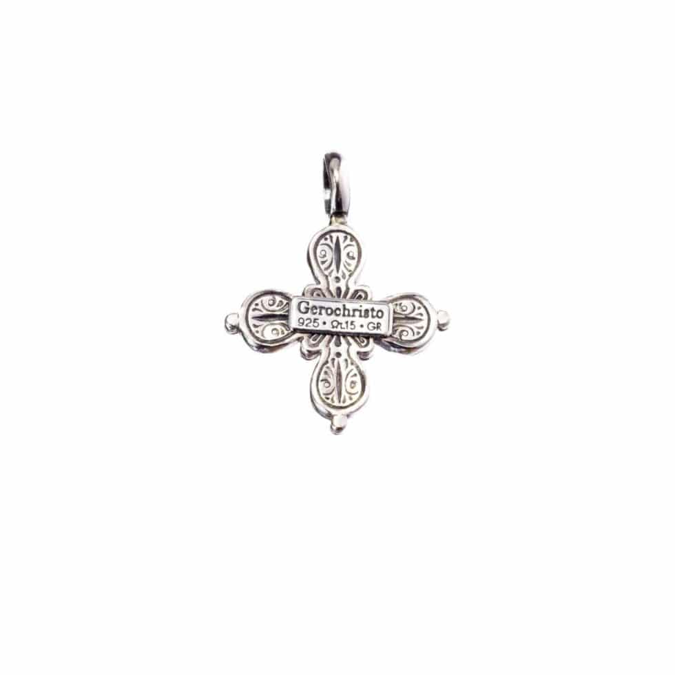 Classic cross in sterling silver with pearls
