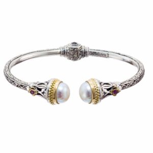 Santorini Bracelet in 18K Gold and Sterling Silver with Gemstones - Image 2