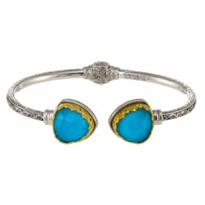 Iris Bracelet in Sterling Silver with Gold Plated parts - Image 2
