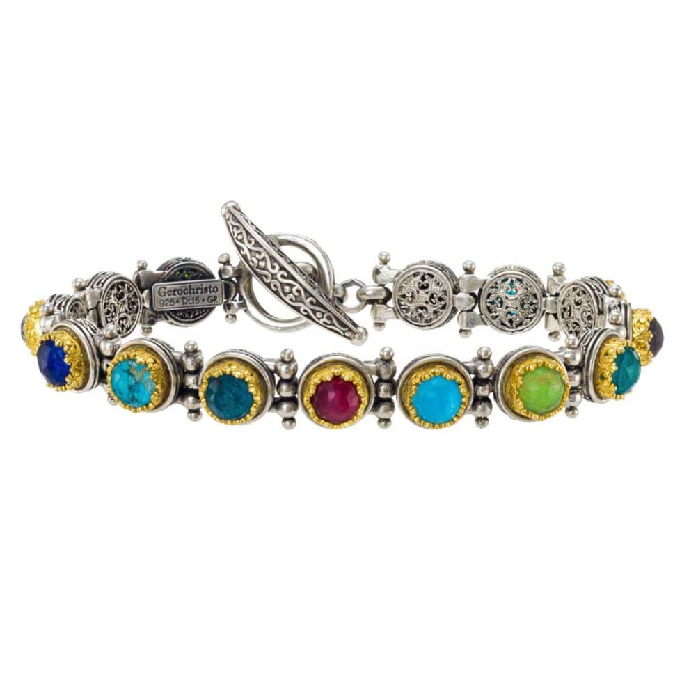 Iris bracelet in Sterling silver with Gold plated parts
