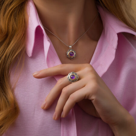 Penelope Ring in Sterling Silver with Gold plated parts - Image 2