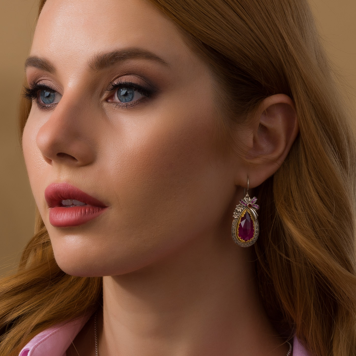 Dione earrings in sterling silver with Gold plated parts