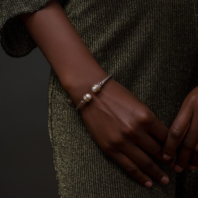 Santorini Bracelet in 18K Gold and Sterling Silver with Gemstones