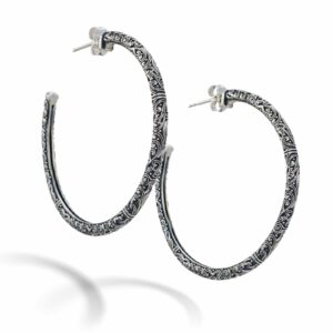 Hoop earrings in sterling silver