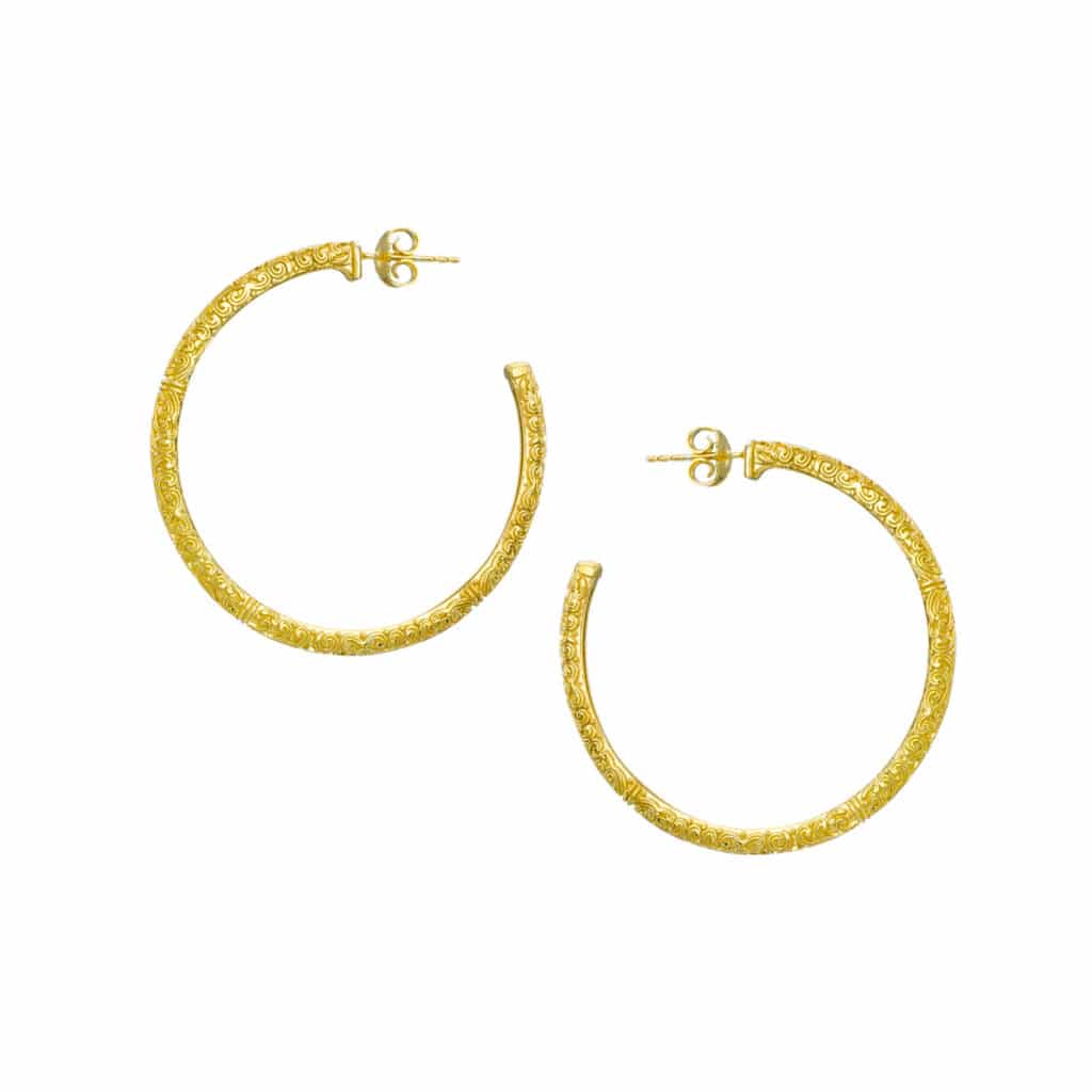Hoop earrings in Gold plated silver 925