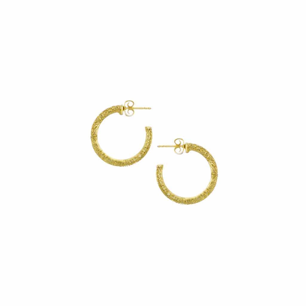 Small Hoop earrings in Gold plated silver 925