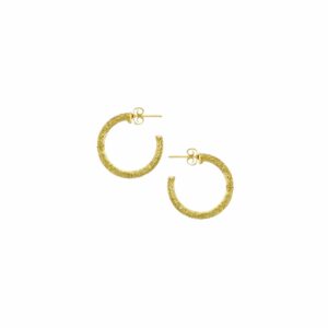 Small Hoop earrings in Gold plated silver 925 - Image 2