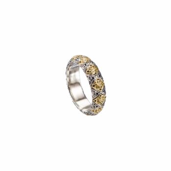 Band ring in 18K Gold and Sterling Silver