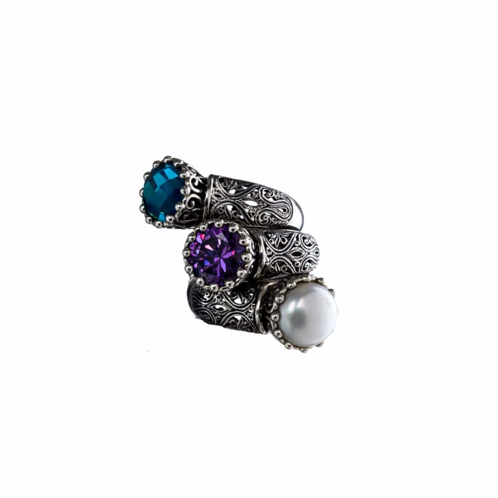 Crown ring in sterling silver - Image 3