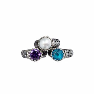 Crown ring in sterling silver