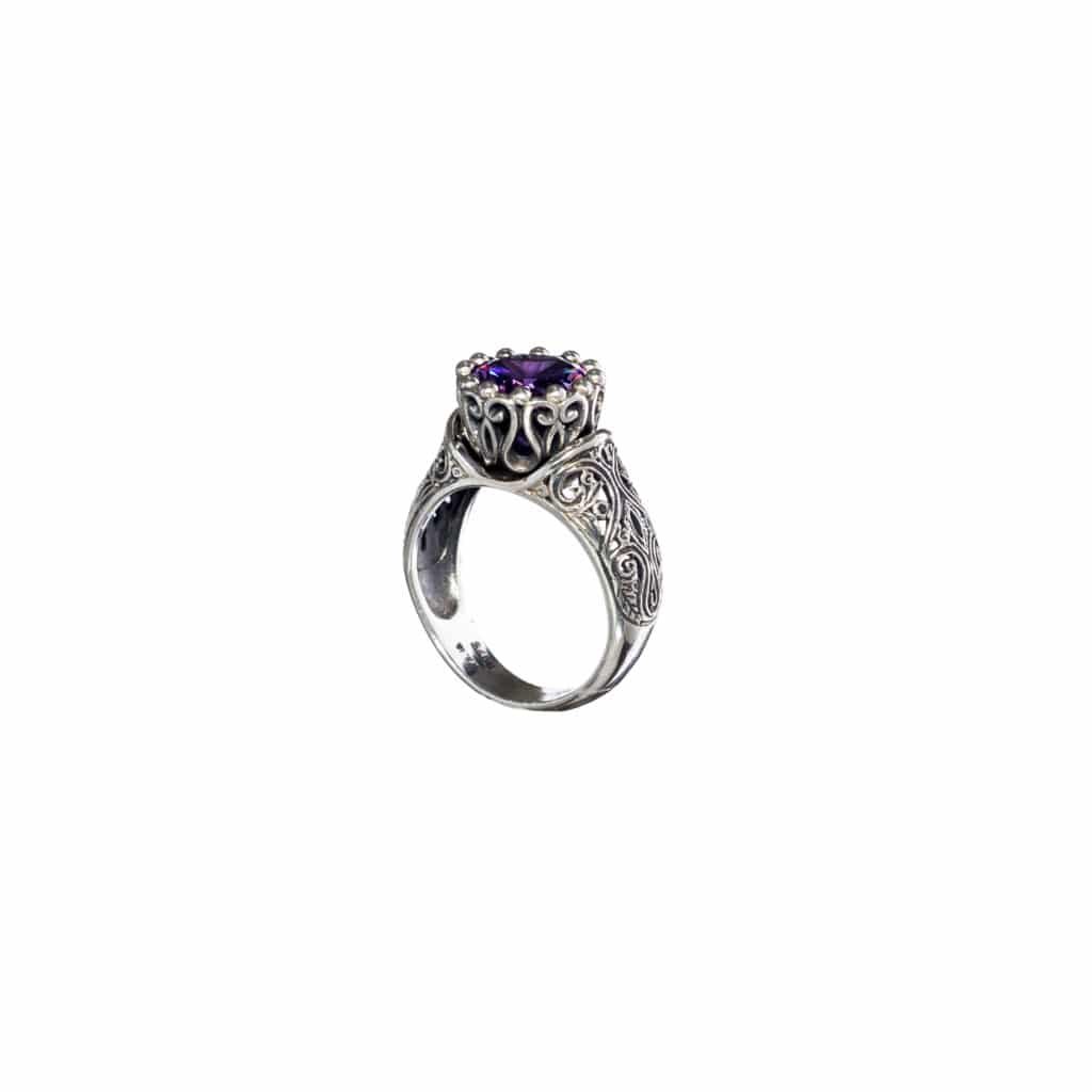 Crown ring in sterling silver - Image 4