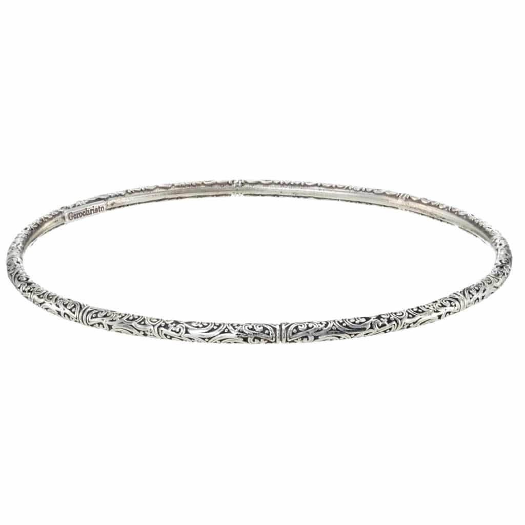 Eva bangle bracelet in sterling silver