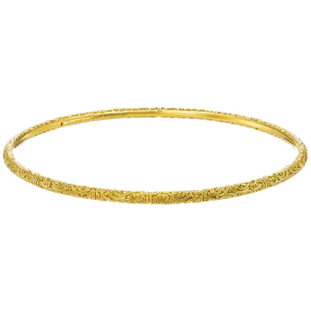 Eva bangle bracelet in Gold plated sterling silver