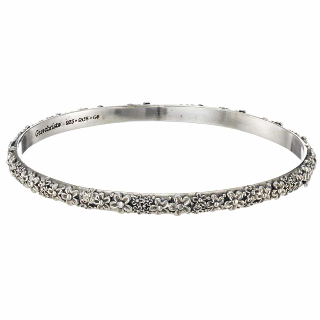 Anthemis Bangle bracelet in sterling silver