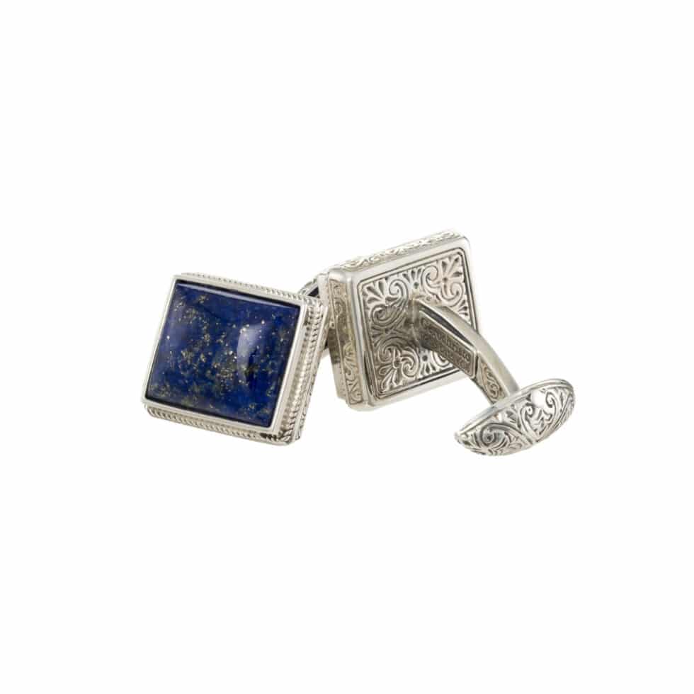 Cufflinks in Sterling Silver with Lapis