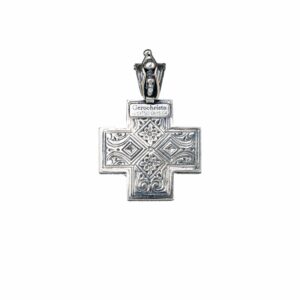 Byzantine Cross in sterling silver with Stone - Image 3