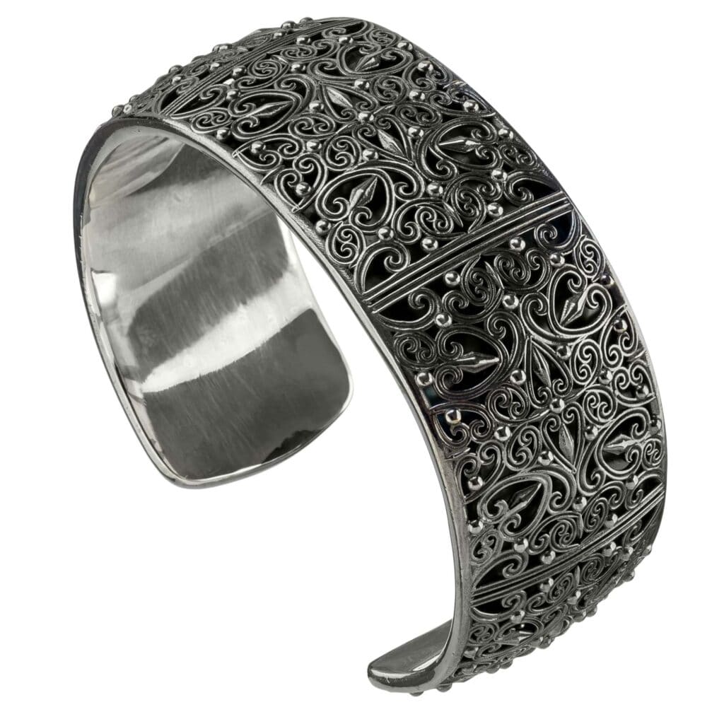 Kallisto Cuff Bracelet in Black plated Silver 925 - Image 3