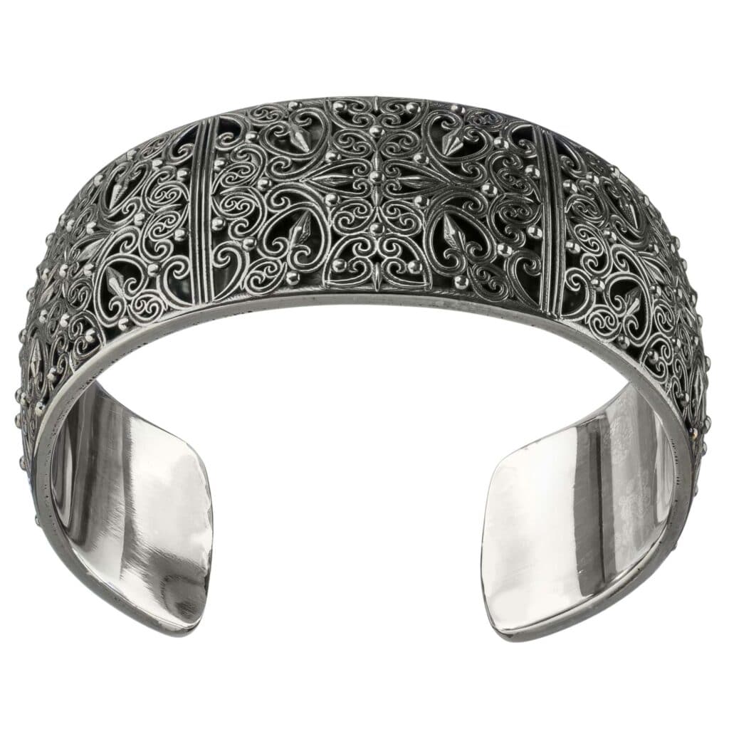 Kallisto Cuff Bracelet in Black plated Silver 925 - Image 4