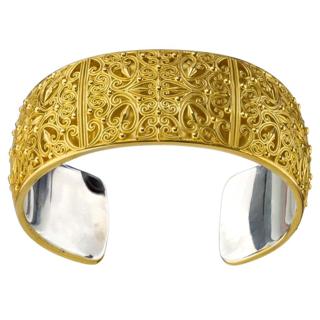 Kallisto Cuff Bracelet in Gold plated silver 925 - Image 4