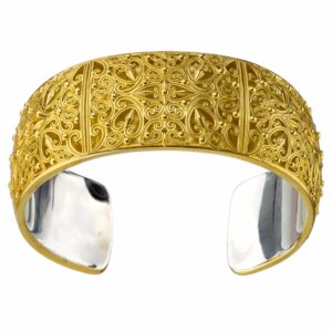 Kallisto Cuff Bracelet in Gold plated silver 925 - Image 4