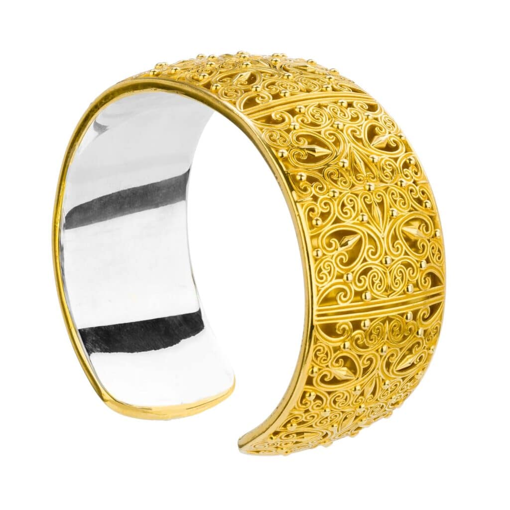Kallisto Cuff Bracelet in Gold plated silver 925 - Image 5