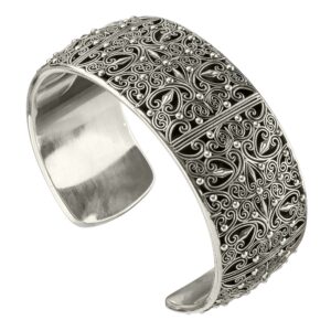 Kallisto Cuff Bracelet in oxidized silver - Image 2