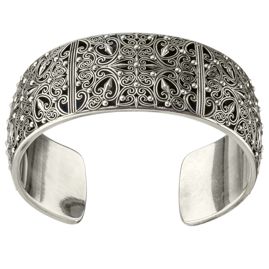 Kallisto Cuff Bracelet in oxidized silver - Image 3