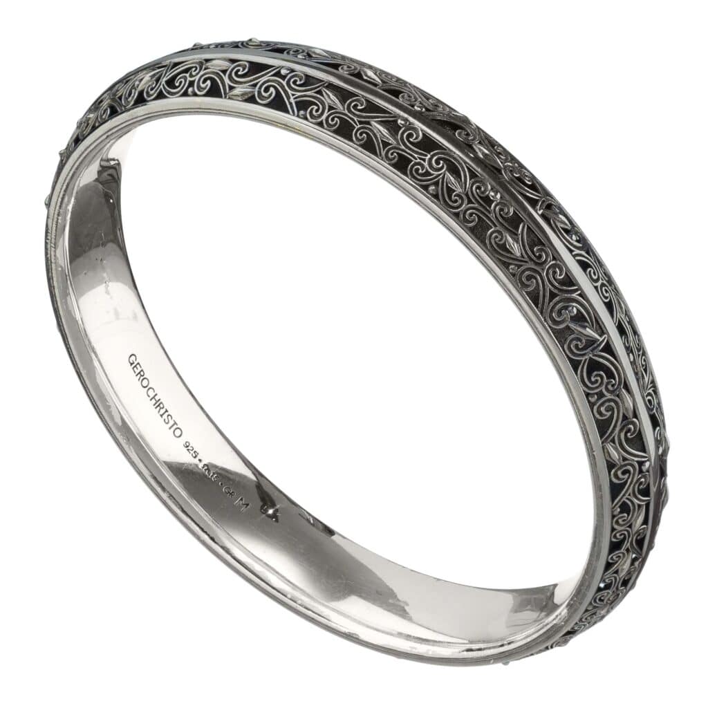 Kallisto Bangle Bracelet in Black plated Silver 925 - Image 3