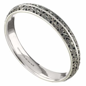Kallisto bangle Bracelet in oxidized silver - Image 3